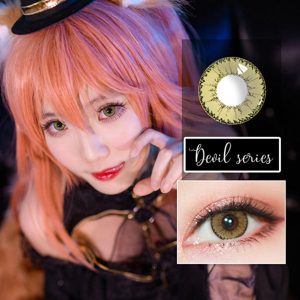 Sweety Devil Yellow (1 lens/pack)-Colored Contacts-UNIQSO