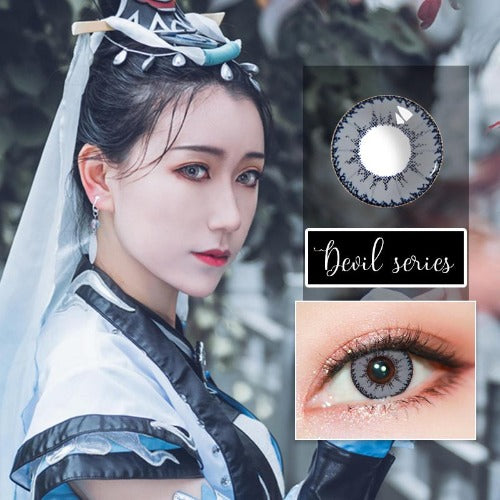 Sweety Devil Grey (1 lens/pack)-Colored Contacts-UNIQSO