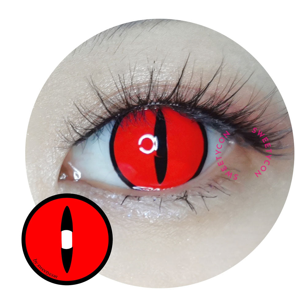 Red Demon Eye Contacts | Cat Contacts With Prescription Halloween Contacts –