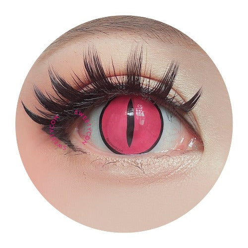 Demon Glamor Pink Cosplay Contacts – FreshGo