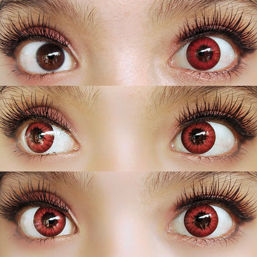 Coscon Crazy with Power - Electro Red (1 lens/pack)-Crazy Contacts-UNIQSO