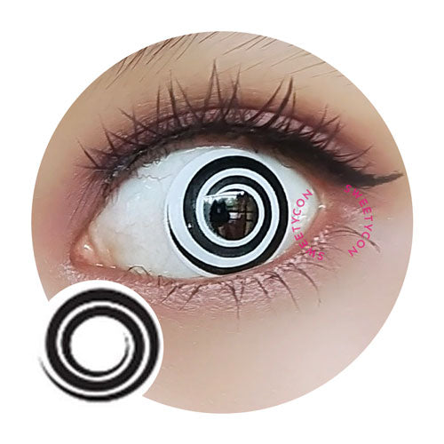 Sweety Crazy Black Spiral (1 lens/pack)-Crazy Contacts-UNIQSO