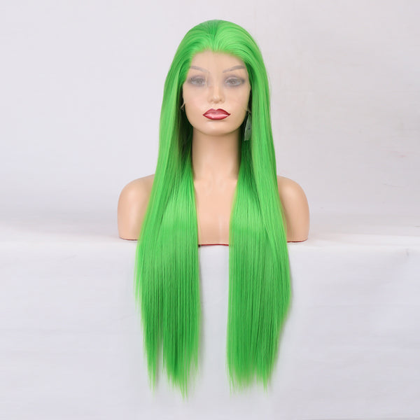 Rich Green Front Lace Long Hair Wig-Lace Front Wig-UNIQSO