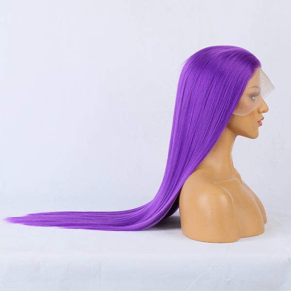 Purple Revolution Front Lace Straight Hair Wig-Lace Front Wig-UNIQSO