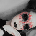 Flash Black Sclera Contacts Sabretooth/Blackout/Black (2 lenses/pack)-Sclera Contacts-UNIQSO