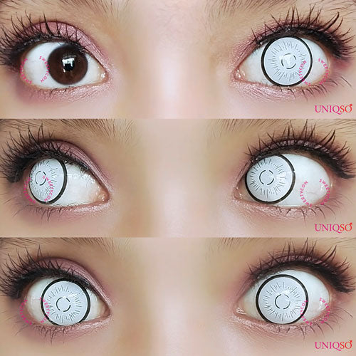 Sweety Crazy Morse Coded / Byakugan Contacts No Pupil (1 lens/pack)-Crazy Contacts-UNIQSO