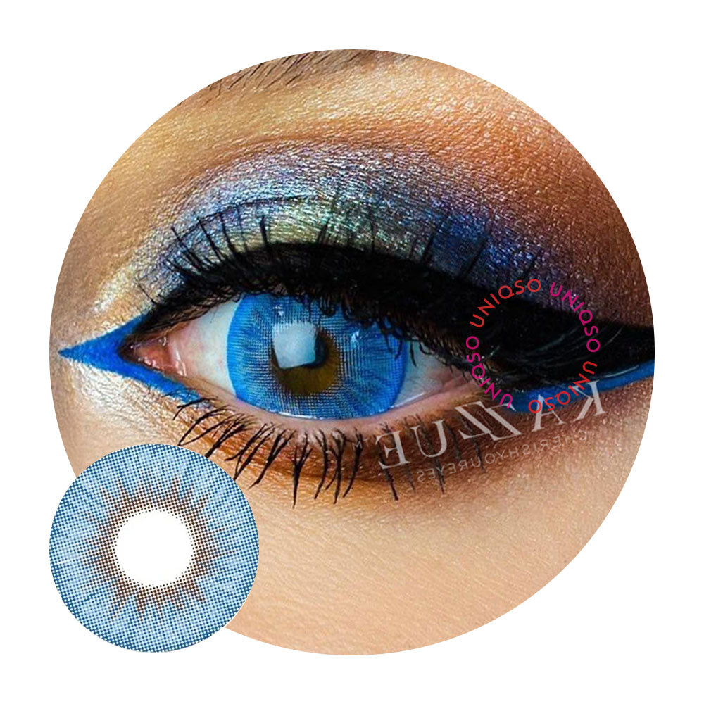 Kazzue Alluring Blue colored contacts