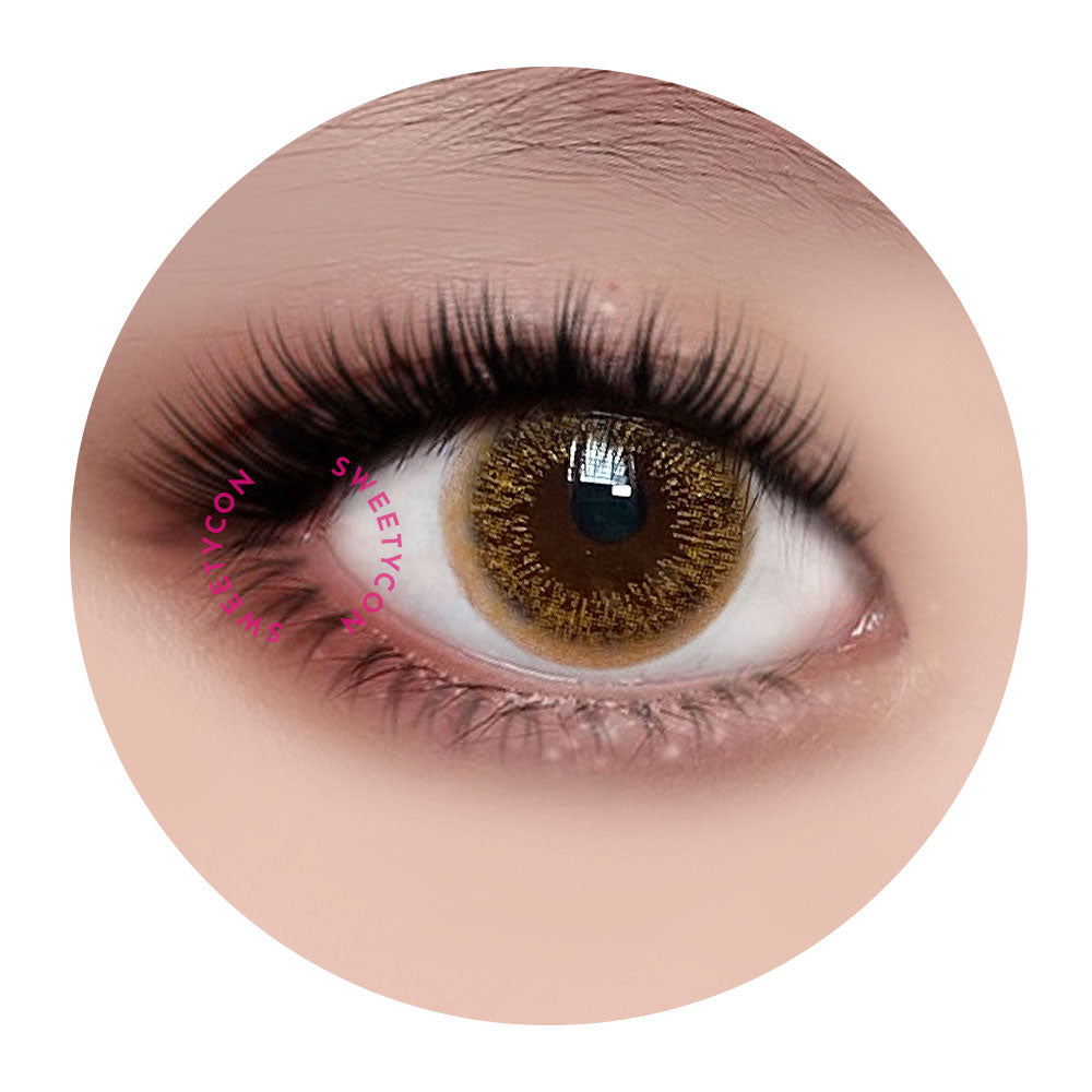 Sweety Shine Smile Brown (1 lens/pack)-Colored Contacts-UNIQSO
