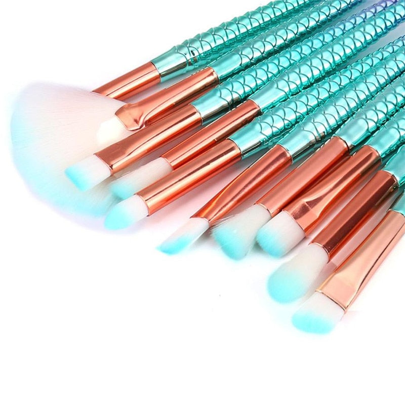 Mermaid Makeup Brushes-Makeup Brushes-UNIQSO