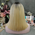 Premium Wig - Contrast Blonde Center Parting Lace Front Wig-Lace Front Wig-UNIQSO