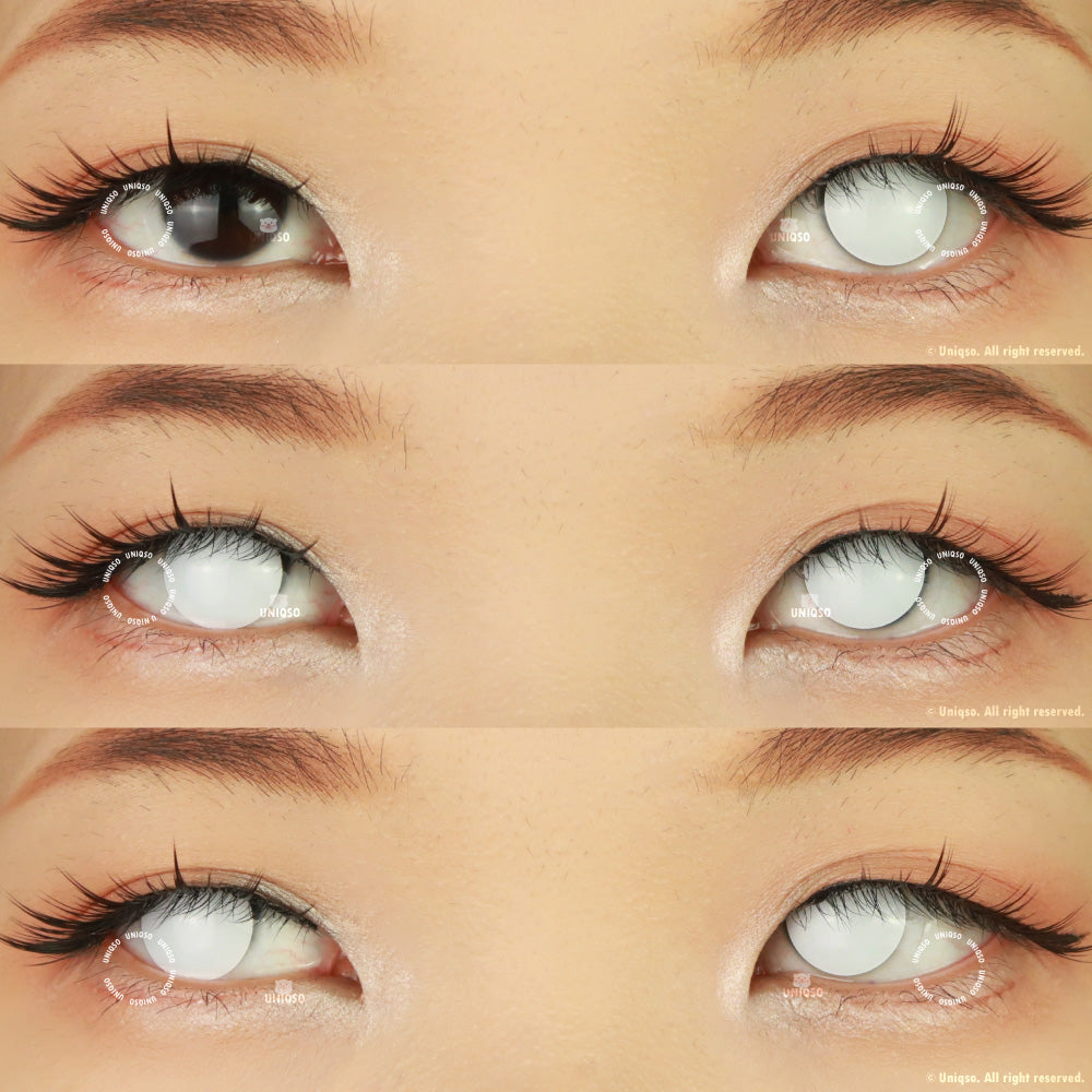 Crazy Crazy Contacts / Cosplay Contacts - Blind White | Halloween