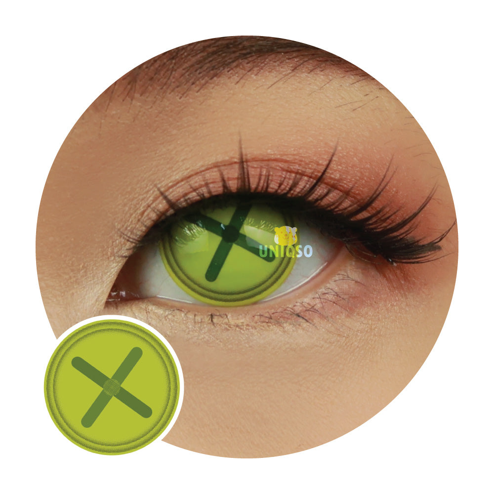 Button Eye Green Contacts | Halloween Contacts – UNIQSO