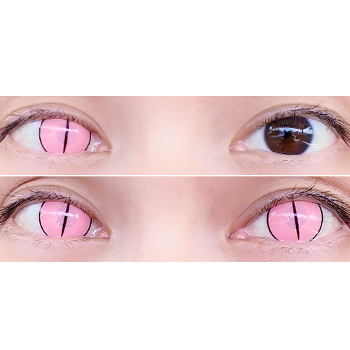 Sweety Crazy Light Pink Demon Eye / Cat Eye (1 lens/pack)-Colored Contacts-UNIQSO