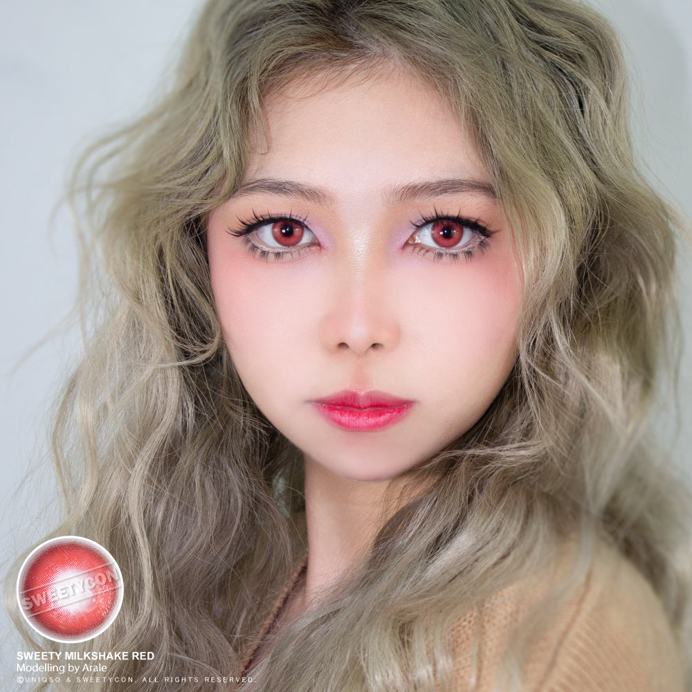 Sweety Milkshake Red Anime Cosplay Contacts US Fast Shipping – UNIQSO