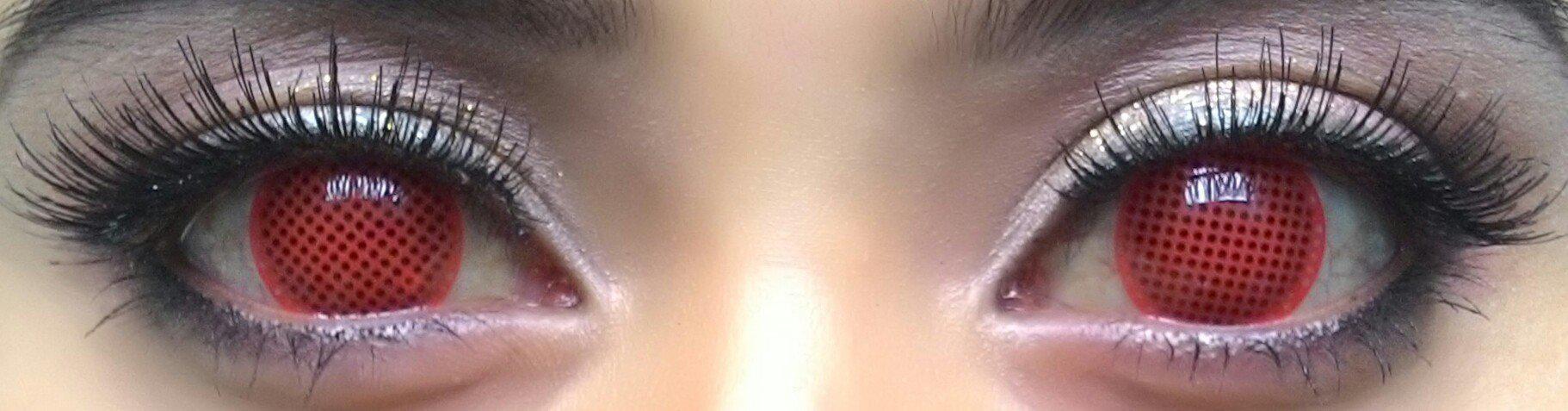 Red Mesh Contacts