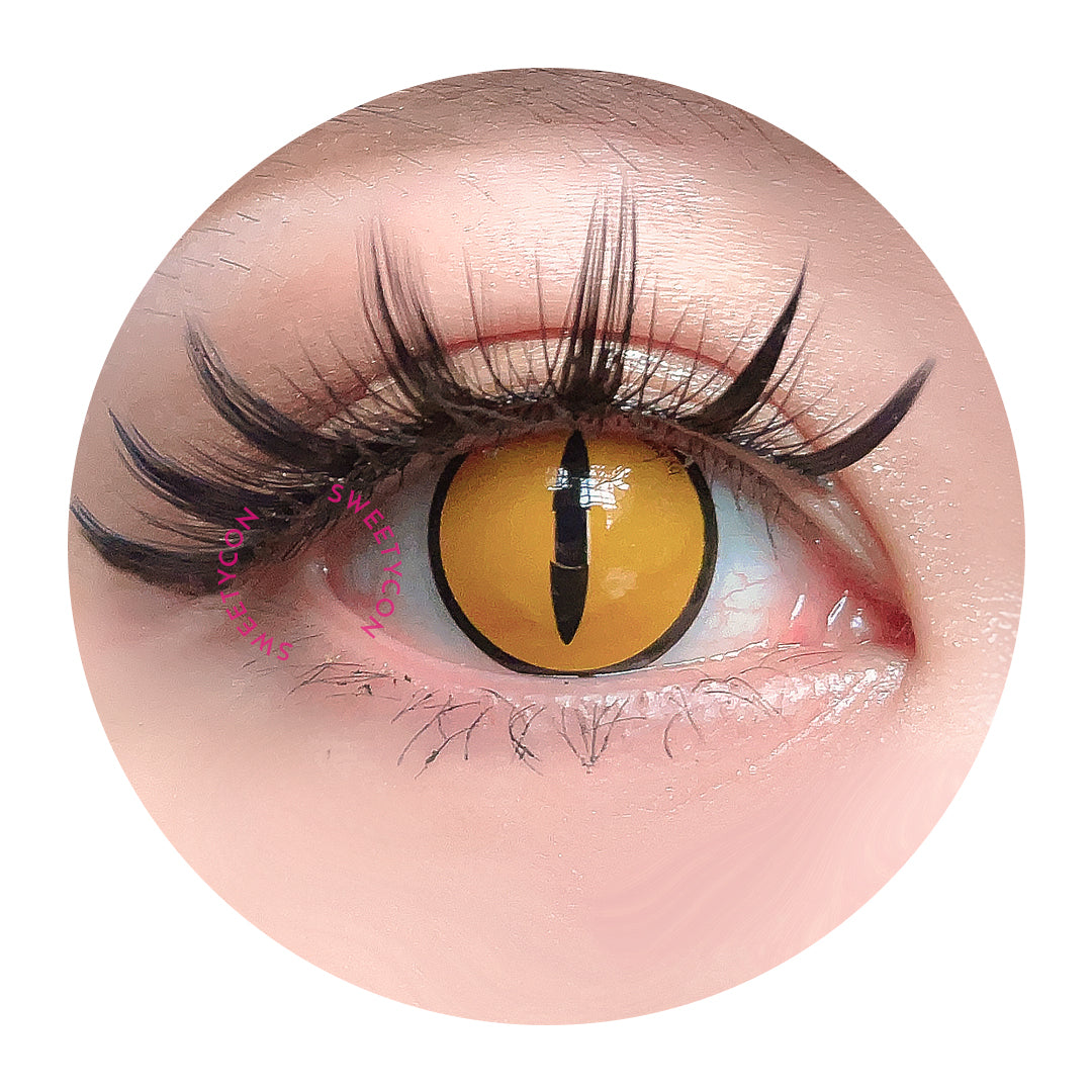 Sweety Crazy Gold Demon Eye / Cat Eye (1 lens/pack)-Crazy Contacts-UNIQSO