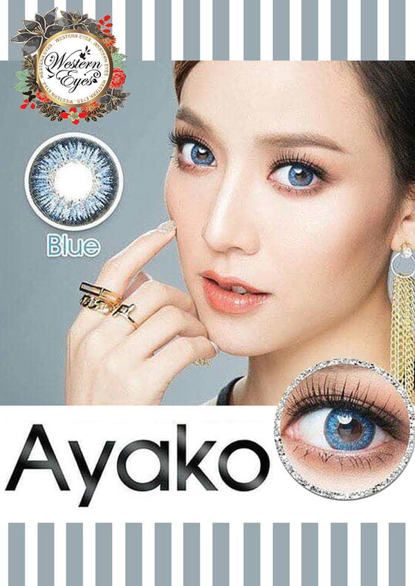 Western Eyes Ayako Blue (1 lens/pack)-Colored Contacts-UNIQSO
