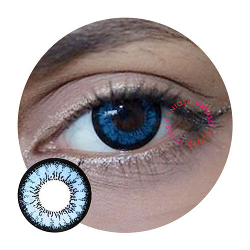 Barbie Puffy Blue Colored Contact Lens: Cute 3-Tone Color Eye Contacts –  UNIQSO