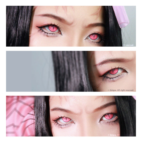 Sweety Demon Slayer - Nezuko Kamado (Demon Form) (1 lens/pack)-Colored Contacts-UNIQSO