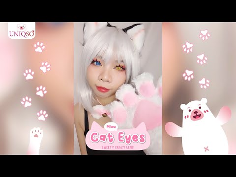 愛探眼影、リムキャット 8枚セット Orange Cat Eye Contacts | Demon Eye Contacts | With Prescription