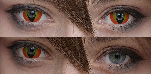 Phantasee Crazy Red Dragon Eyes (2 lenses/pack)-Crazy Contacts-UNIQSO