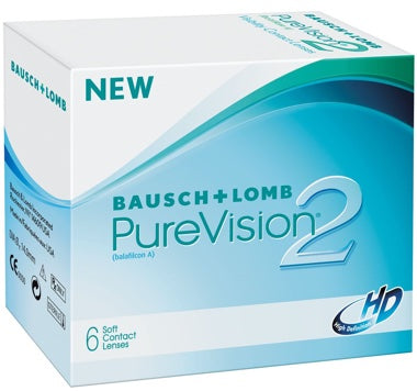 Bausch & Lomb PureVision2 HD (6 lenses/pack)-Clear Contacts-UNIQSO