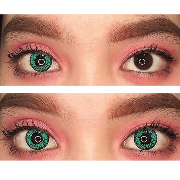 Sweety Crazy Green Blood Eyes (1 lens/pack)-Crazy Contacts-UNIQSO