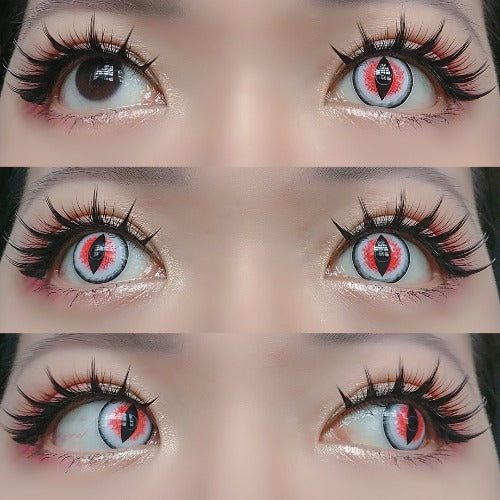 Sweety Crazy Sexy Cat Eye Red (1 lens/pack)-Crazy Contacts-UNIQSO