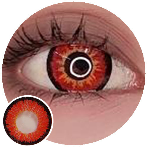 Sweety Snow Red (1 lens/pack)-Colored Contacts-UNIQSO