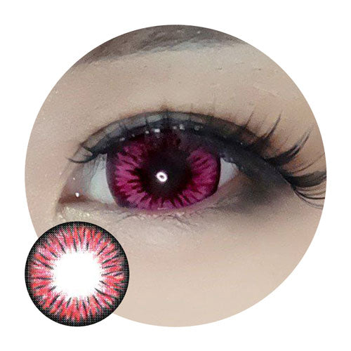 Colourfuleye Rose Mesh Pink Cosplay Colored Eye Contacts