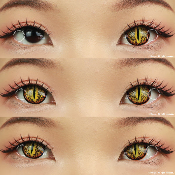 Sweety Crazy Lizard Eye Gold (1 lens/pack)-Crazy Contacts-UNIQSO