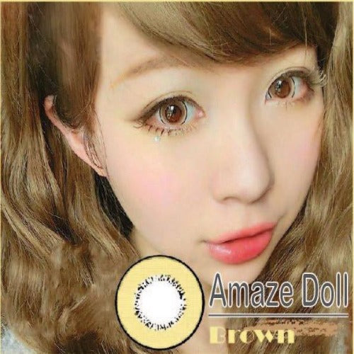 Western Eyes Amazed Doll Brown (1 lens/pack)-Colored Contacts-UNIQSO