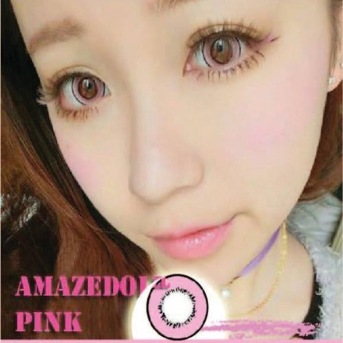 Western Eyes Amazed Doll Pink (1 lens/pack) [Exp: 06/2027]-Colored Contacts-UNIQSO