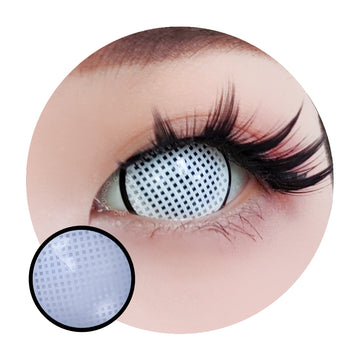 Mesh White Colored Contacts: Complete Eye Transformation for Cosplay ...